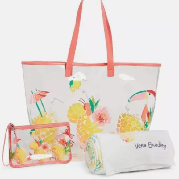 Vera Bradley Handbags - NWT vera Bradley toucan party beach bundle